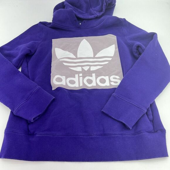 Adidas Tops - Adidas Women’s Purple Trefoil Hoodie Size XS No Drawstring